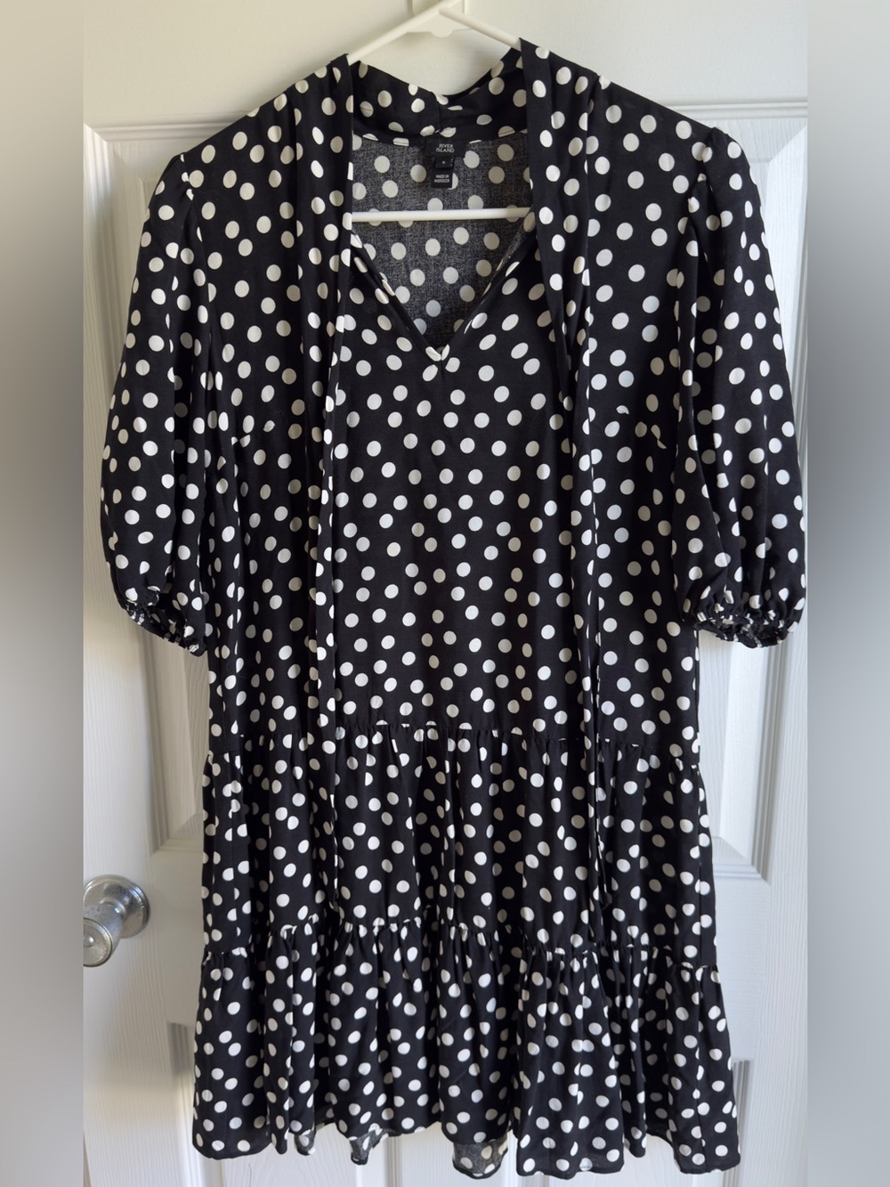River Island Black and White Polka Dot Mini Dress